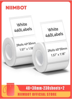 White 40*30mm 2rolls