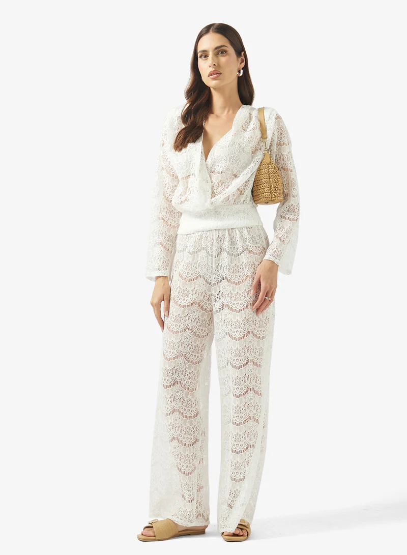 ELLA  Crochet Cowl Top & Pant Set for Women | Best Price UAE