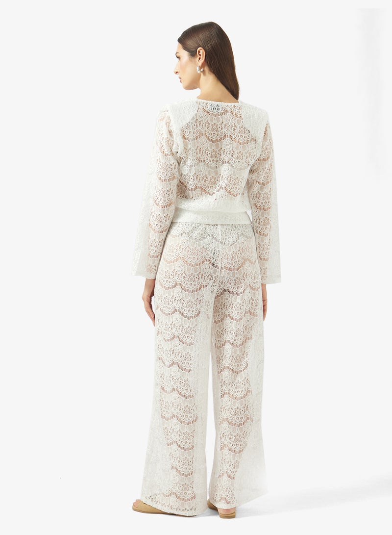 ELLA Crochet Cowl Top & Pant Set - Image 2