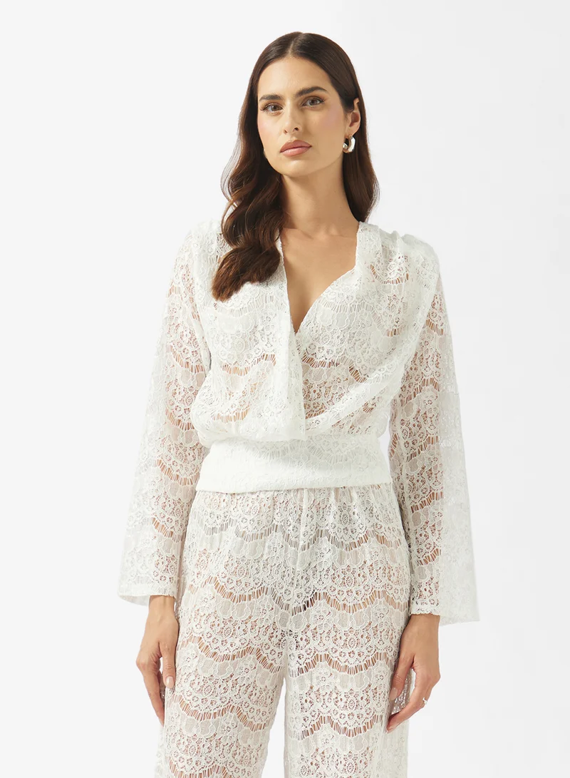 ELLA  Crochet Cowl Top & Pant Set for Women | Best Price UAE