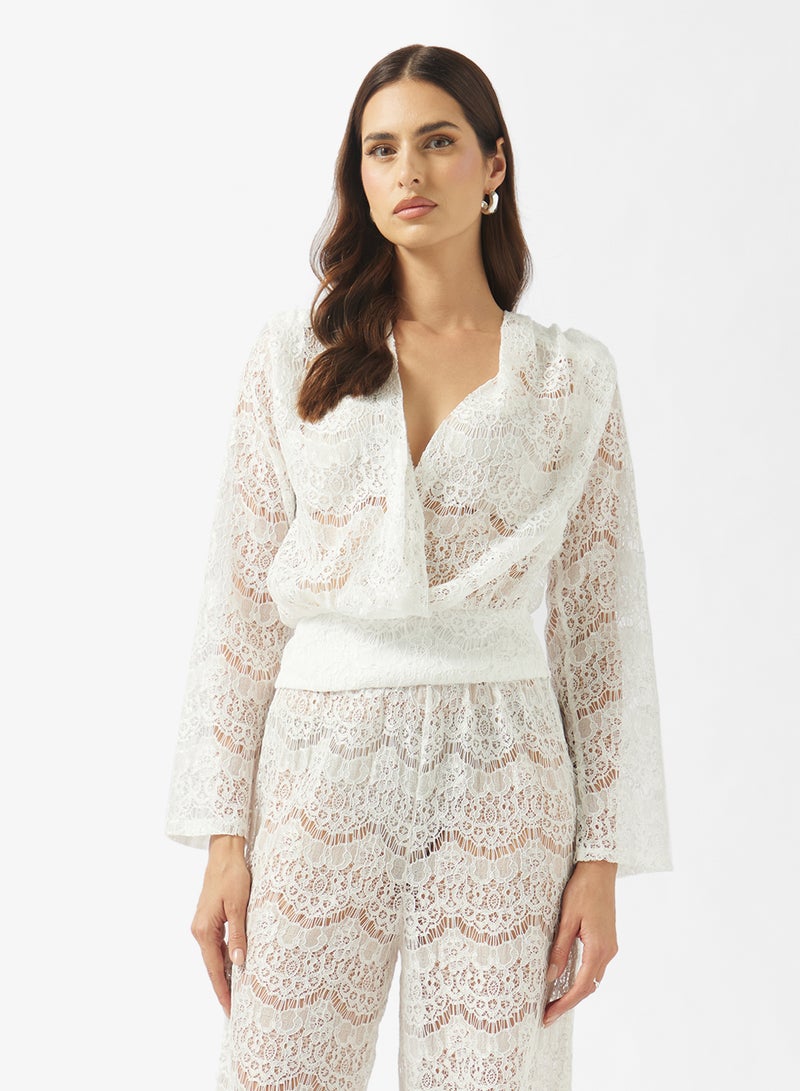 ELLA Crochet Cowl Top & Pant Set - Image 3