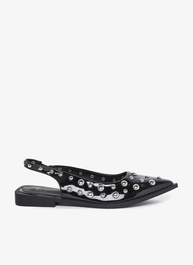Styli Styli Women Black Studded Slingback Mules