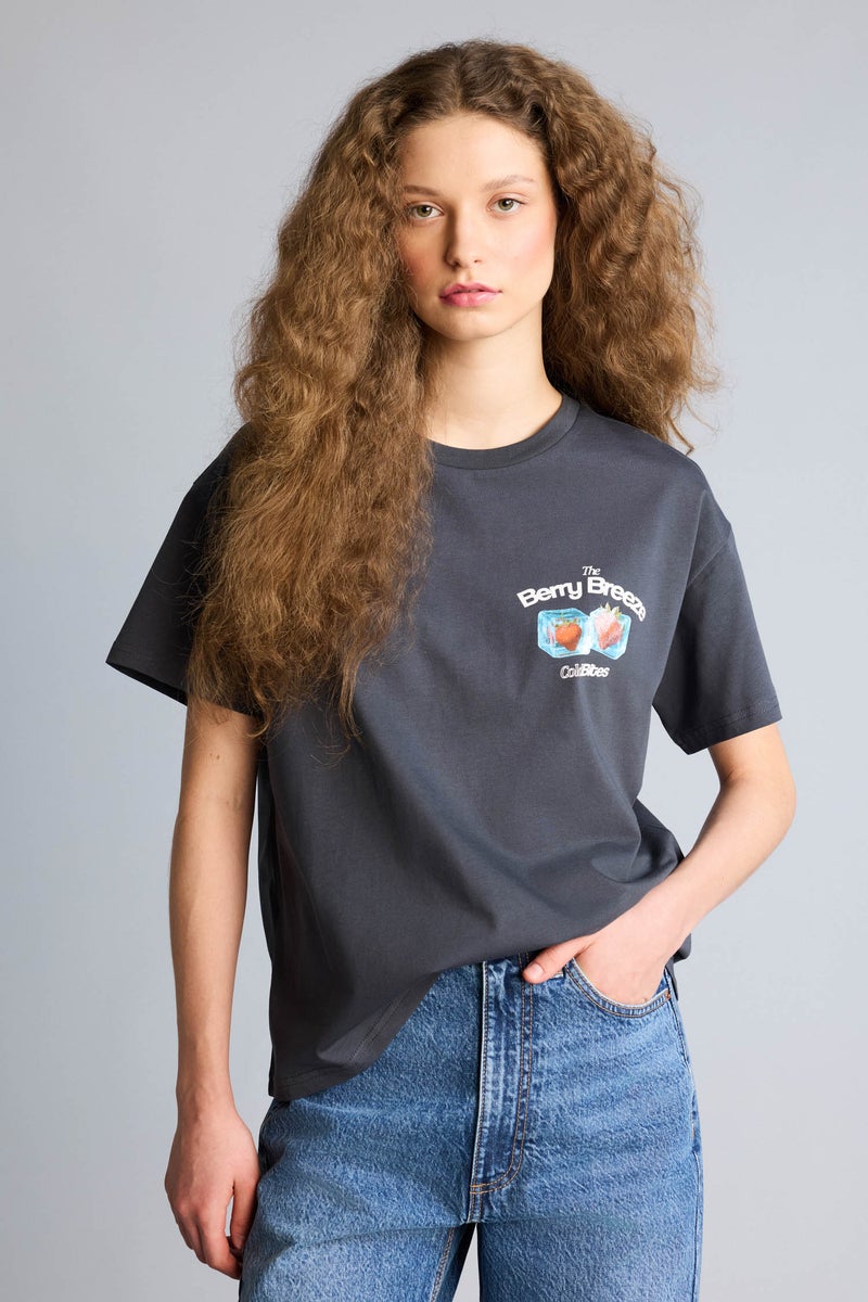 DeFacto Grey Woman Printed Oversize T-Shirt Casual - Image 3