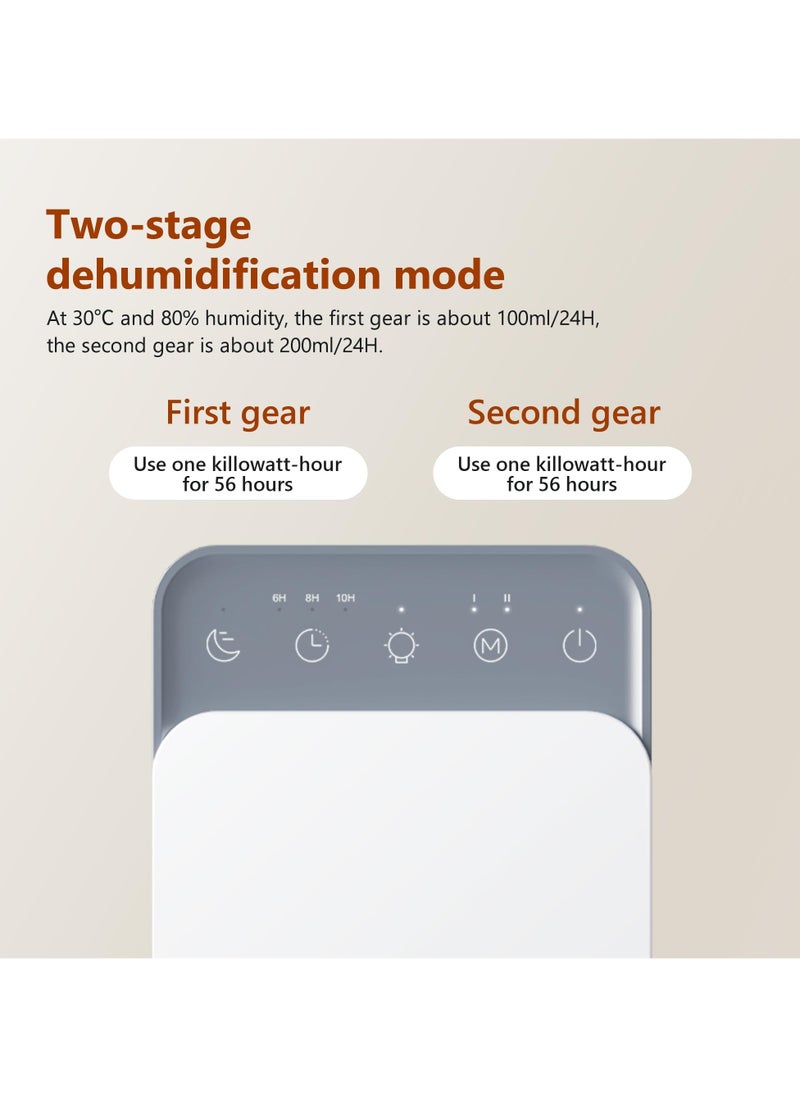 XiuWoo Dehumidifiers for Home, 1500ml, Super Quiet, Auto Shut-Off, Small Dehumidifier with 7 Colour LED, Portable Low Energy Dehumidifiers for Drying Clothes,Dehumidifier for Bedroom, Kitchen, Bathroom  - Image 3