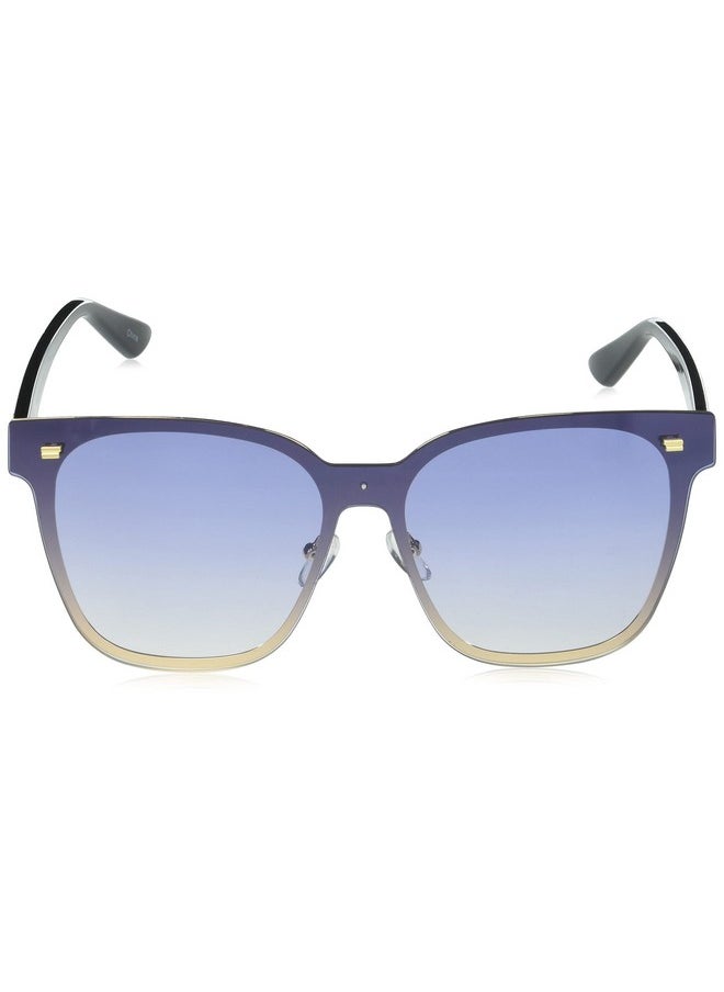 Martha stewart - Women'S Ms140 Refined Retro Metal Uv400 Protective Square Sunglasses-Timeless Gifts For Her, 56Mm, Blue Fade, 56 Mm - Image 1