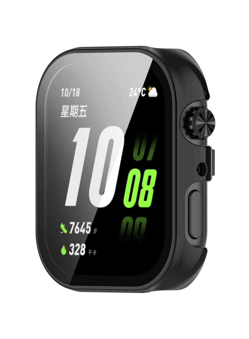 Case for Honor Connect ROSSINI 2i Hard PC + Tempered Screen Film Integrated Dust-Proof Watch Cover Compatible with Honor Connect ROSSINI 2i (Black) - Image 3