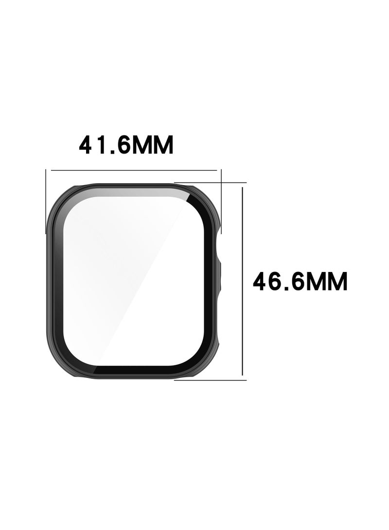 Case for Honor Connect ROSSINI 2i Hard PC + Tempered Screen Film Integrated Dust-Proof Watch Cover Compatible with Honor Connect ROSSINI 2i (Black) - Image 5