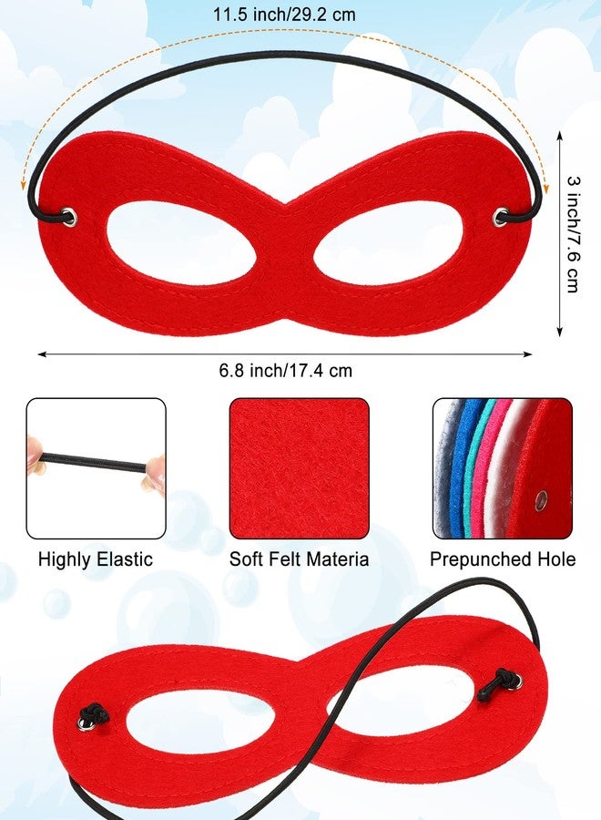 JaGely 50 Pieces Cosplay Mask Felt Eye Mask Costume Multicolor Adjustable Party Eye Mask Half Masks with Elastic Rope for Birthday Mardi Gras 100th Day of School Costume - Image 2