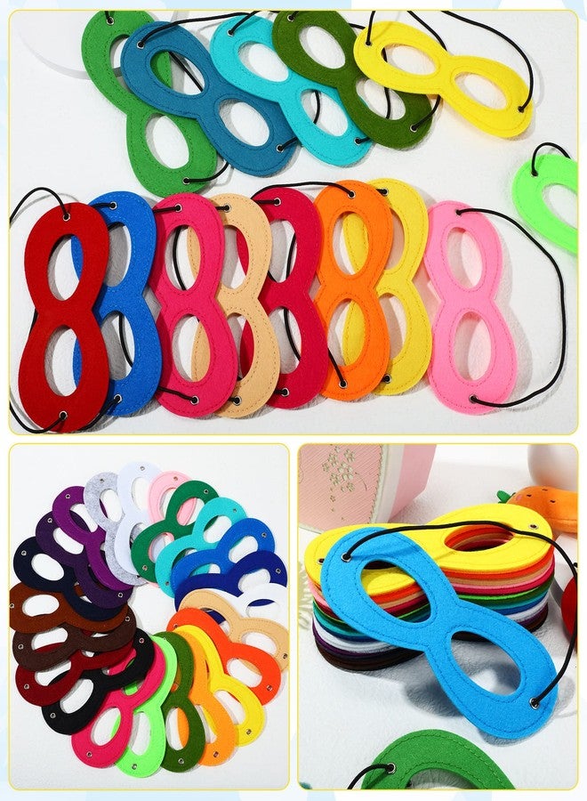 JaGely 50 Pieces Cosplay Mask Felt Eye Mask Costume Multicolor Adjustable Party Eye Mask Half Masks with Elastic Rope for Birthday Mardi Gras 100th Day of School Costume - Image 5