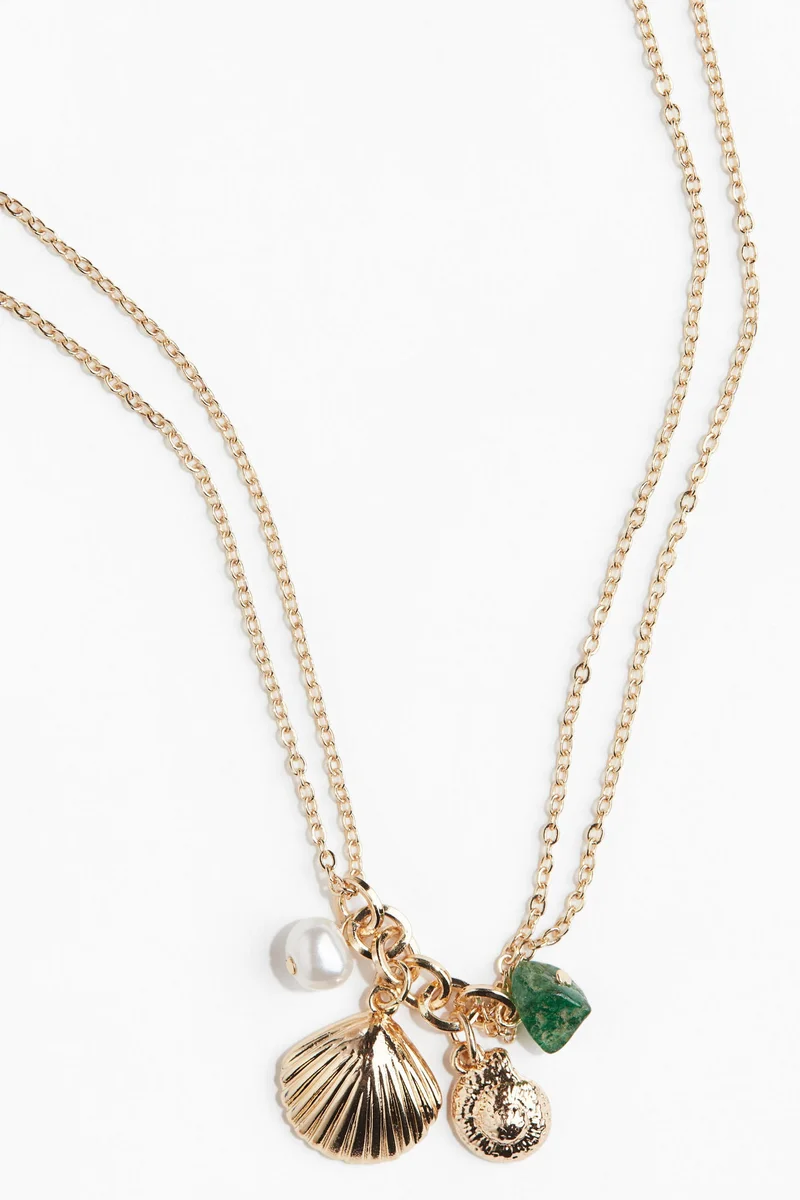 H&M Two-strand pendant necklace
