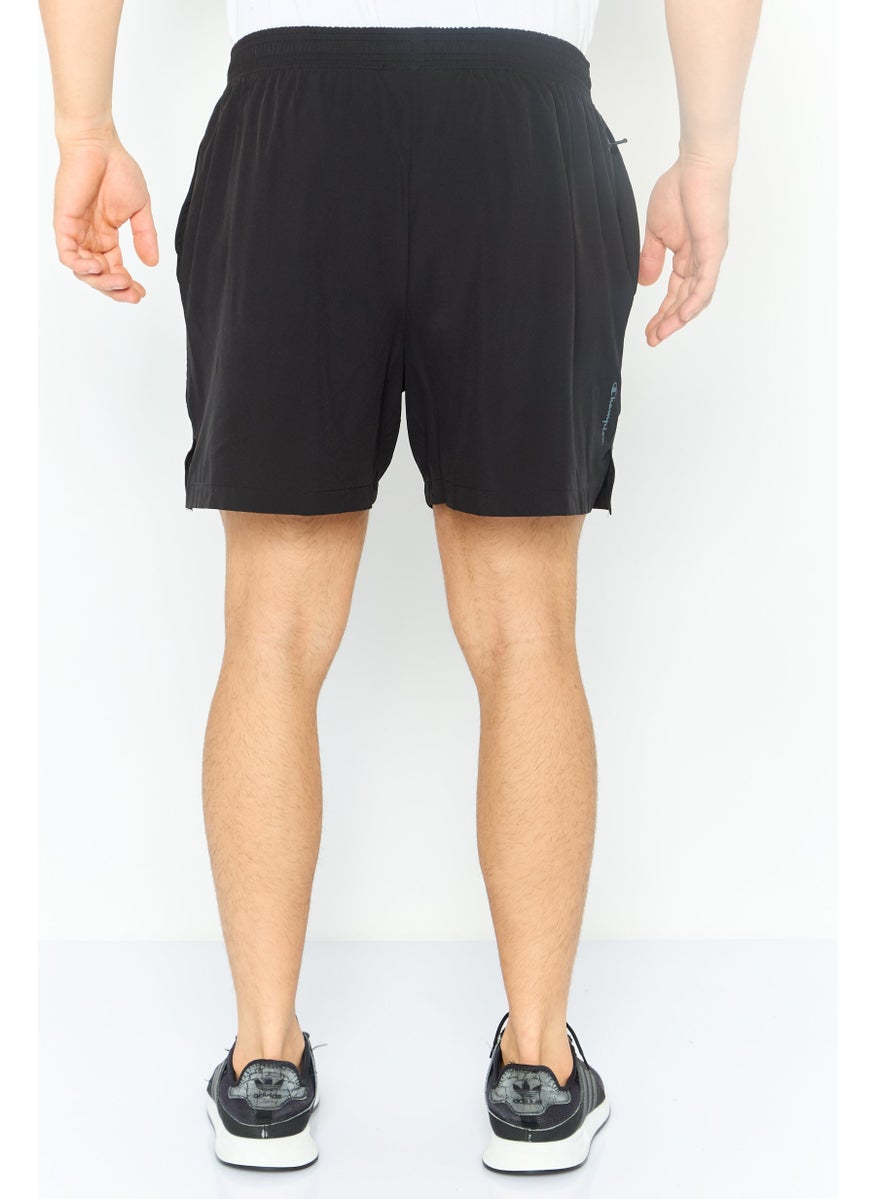 Champion Men Sportswear Fit Brand Logo Short, Black  - Image 4