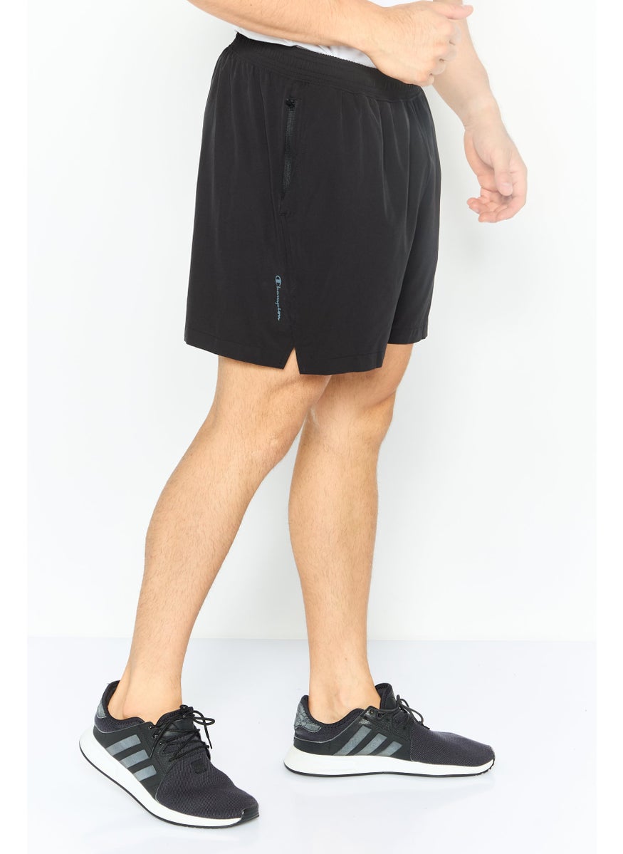 Champion Men Sportswear Fit Brand Logo Short, Black  - Image 2