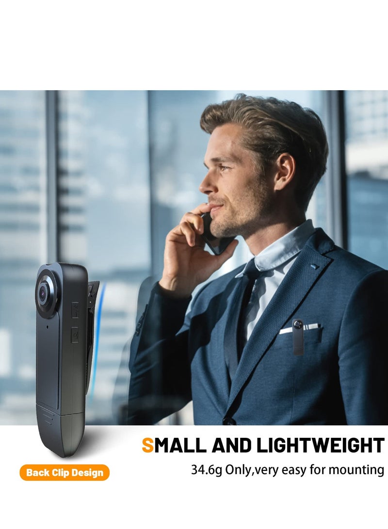 SYOSI Mini Camera, 1000mA Mini Nanny Cam 1080p Hidden Body Camera with Night Vision 4h Auto Overwrite for Personal Civilians, Police Law Enforcement - Image 2