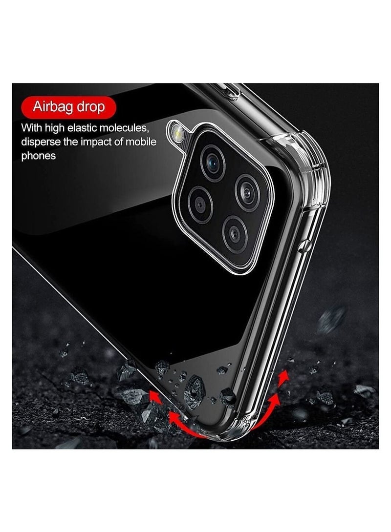 IAF Samsung Galaxy A12 Case Cover Protective Shock Absorption Bumper soft Transparent Case (Clear) - Image 2