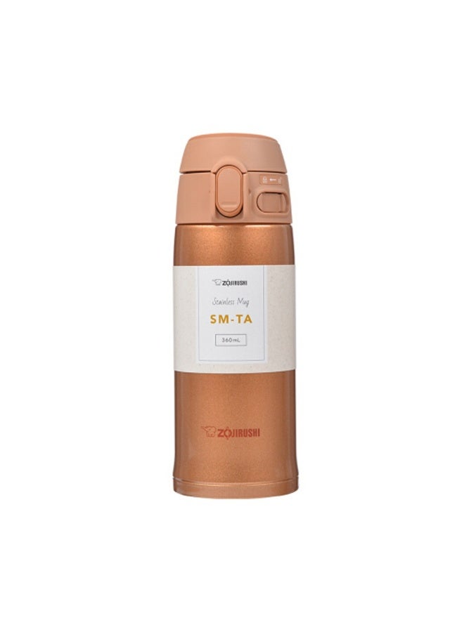 Zojirushi زويوروشي SM-TA36-DM زجاجة معزولة من الفولاذ المقاوم للصدأ – ترمس ساخن وبارد، مقاوم للتسرب، متين، زجاجة سفر محمولة (0.36 لتر) - Image 2