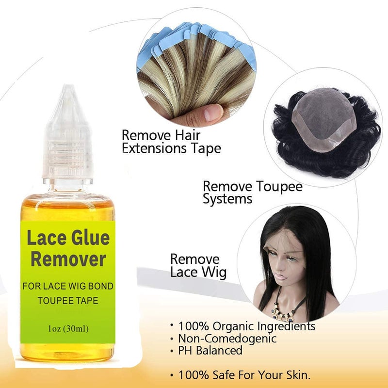 30ML Lace Glue Remover Fast Acting Hair Extensions Remover, Lace Wig Glue Remover Tape for Hair Extension Adhesive Remover - Image 3