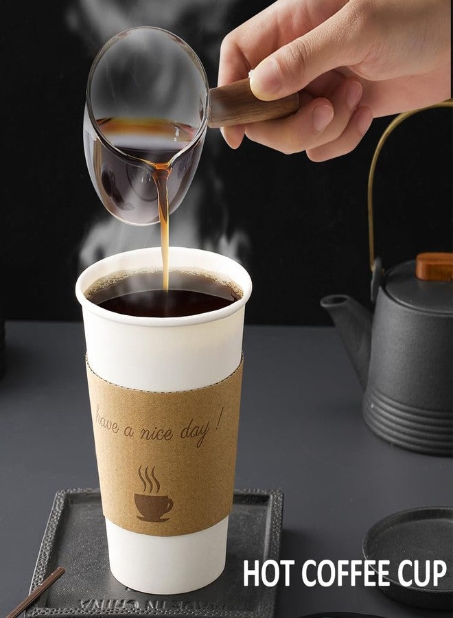 BYSNOW 100 pack 12 oz Disposable Thickened Coffee Cups with Lids, Scald Resistant Hot Cup with Sleeve and Straw, To Go Coffee Cups for Home, Office, Cafes and Party (White 12oz) - Image 5