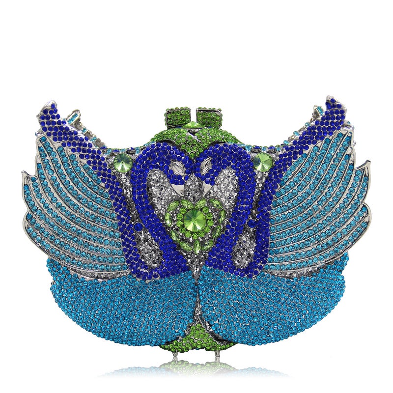 Diamond-Encrusted Dinner Bag Banquet Full Diamond Handbag Stone Clutch Bag - Image 1