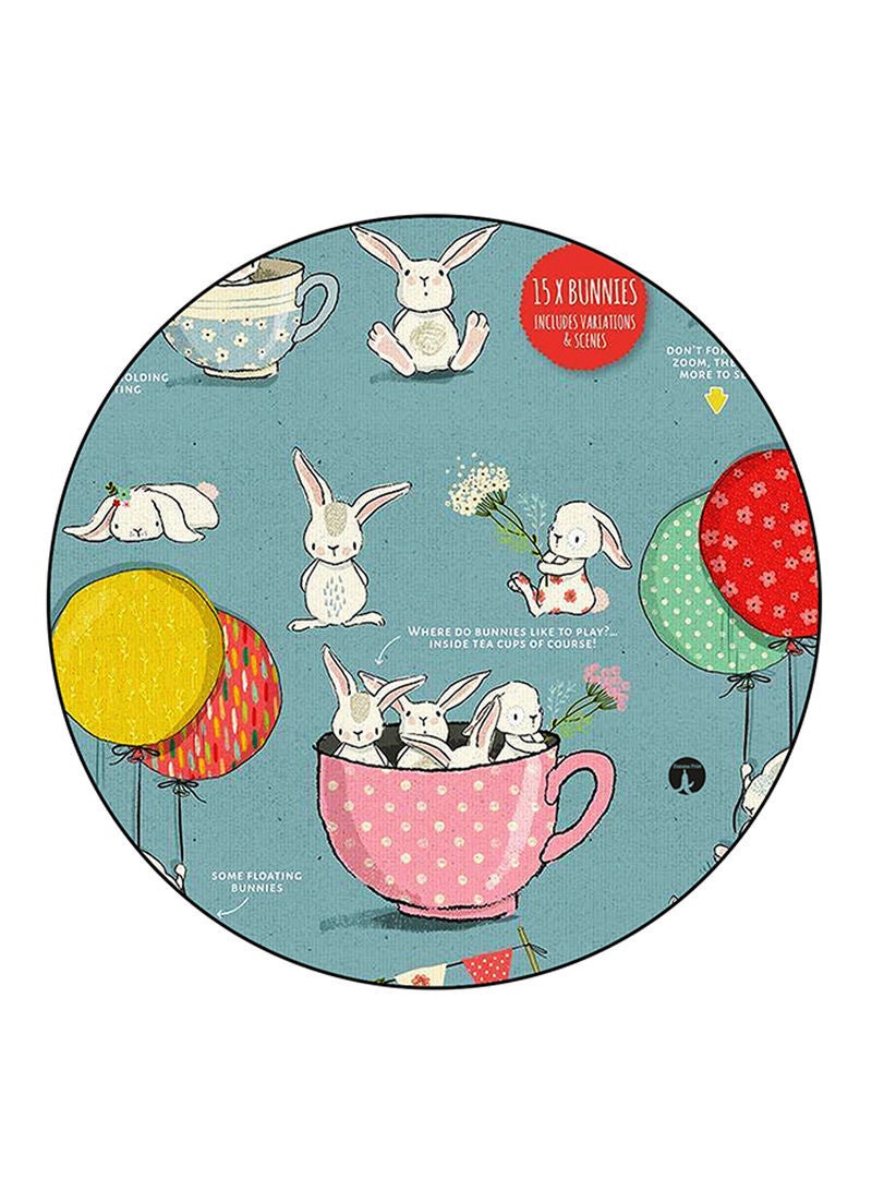 RKN Rabbits Printed Fridge Magnet Multicolour - Image 2