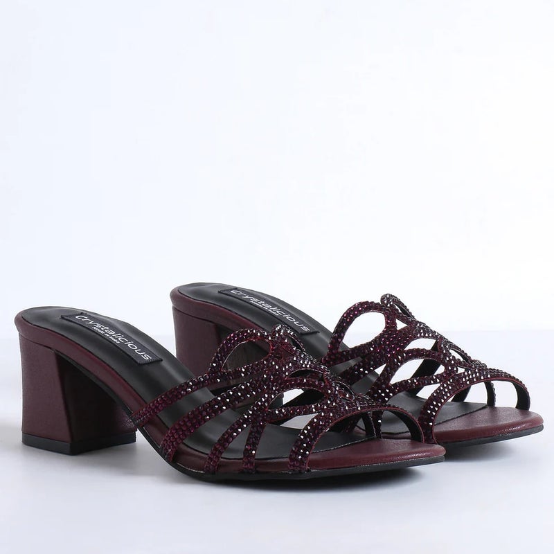 Crystalicious Aylani Handcrafted by Artisans Comfortable Round Toe Block Heel for Wedding, Parties & Dinner Dates - Image 2