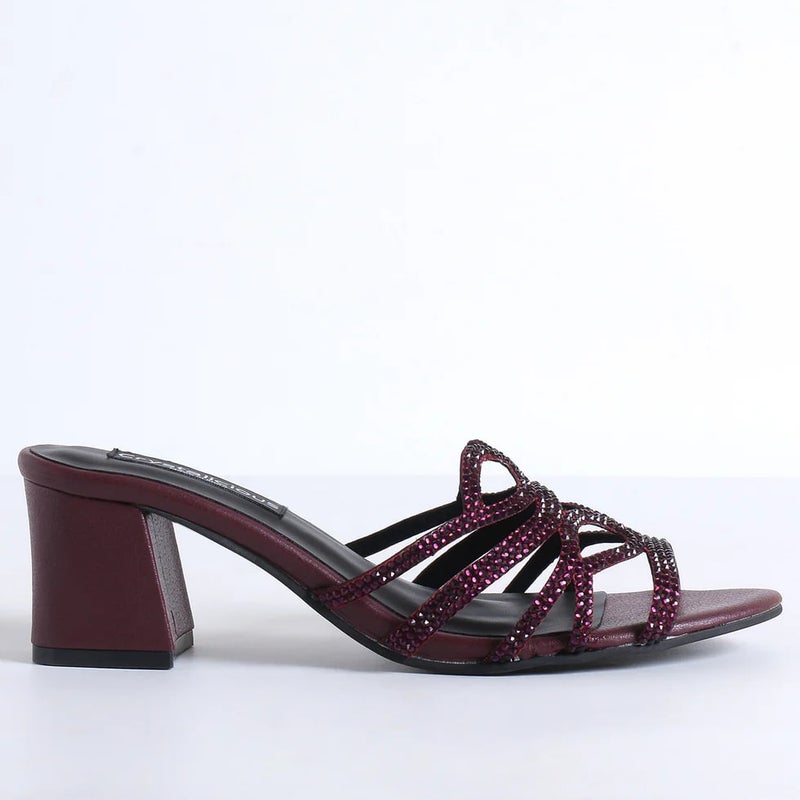 Crystalicious Aylani Handcrafted by Artisans Comfortable Round Toe Block Heel for Wedding, Parties & Dinner Dates - Image 4