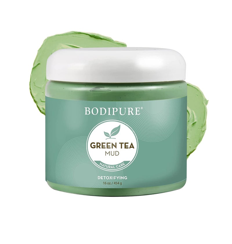 Bodipure Green Tea Body Mud Mask for Body Rich in Powerful Antioxidants to Fight Free Radicals Spa Quality Skin Rehydrating Treatment 16 Ounce - Image 3