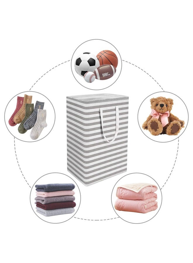 2-Pack Large Laundry Basket, Waterproof Freestanding Laundry Hamper, Collapsible Clothes Basket with Easy Carry Handles in Laundry Room Bathroom Bedroom Dorm, 75L - Image 5