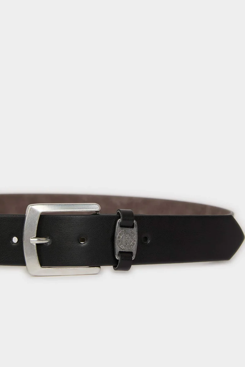 Defacto  Man Rectangle Clasp Faux Leather Jean Belt for Men | Best Price UAE
