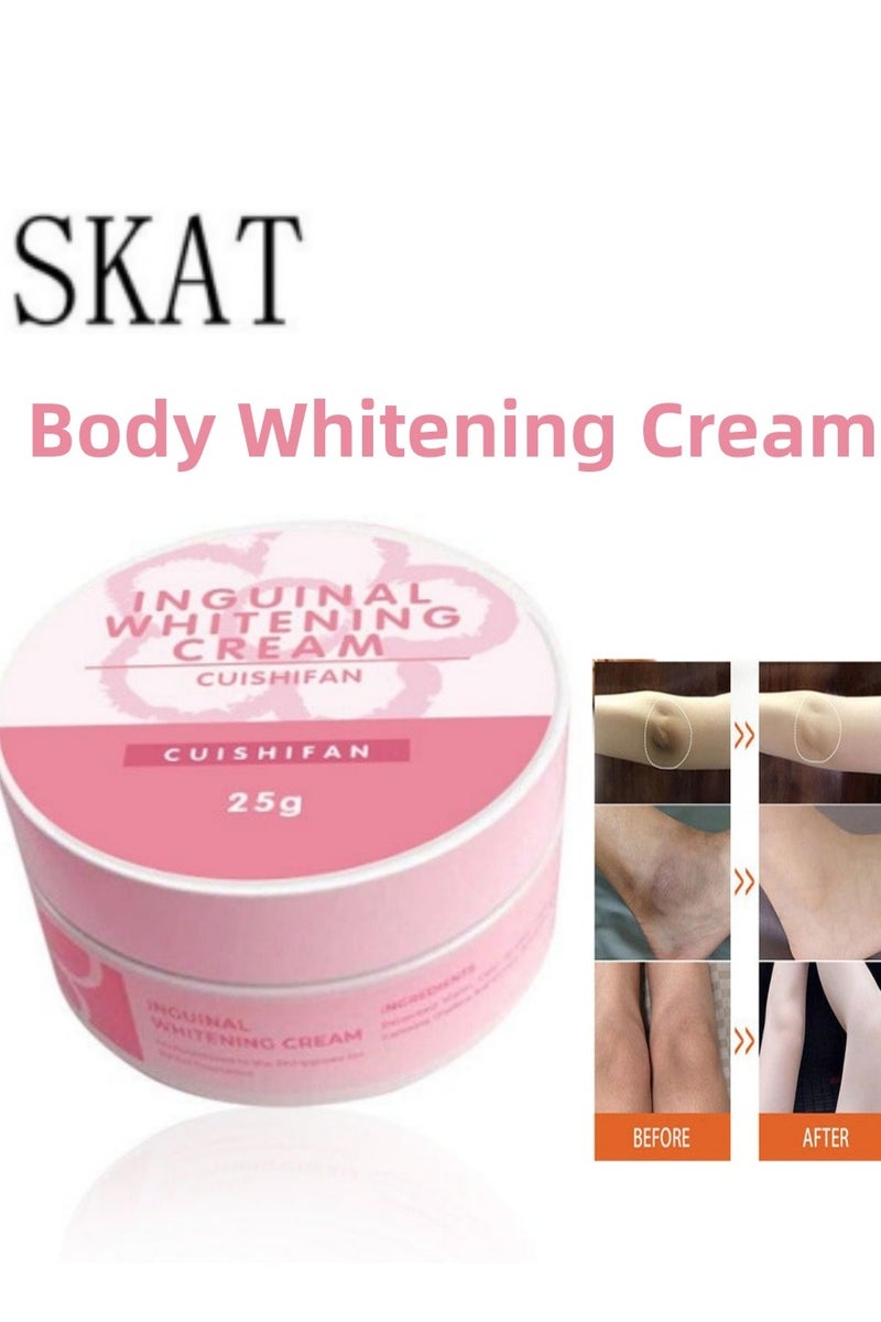 SKAT Skin Whitening Cream for Body - Vitamin C Formula, Suitable for Neck, Armpits, Elbows, Inner Thighs & Knees - Image 1
