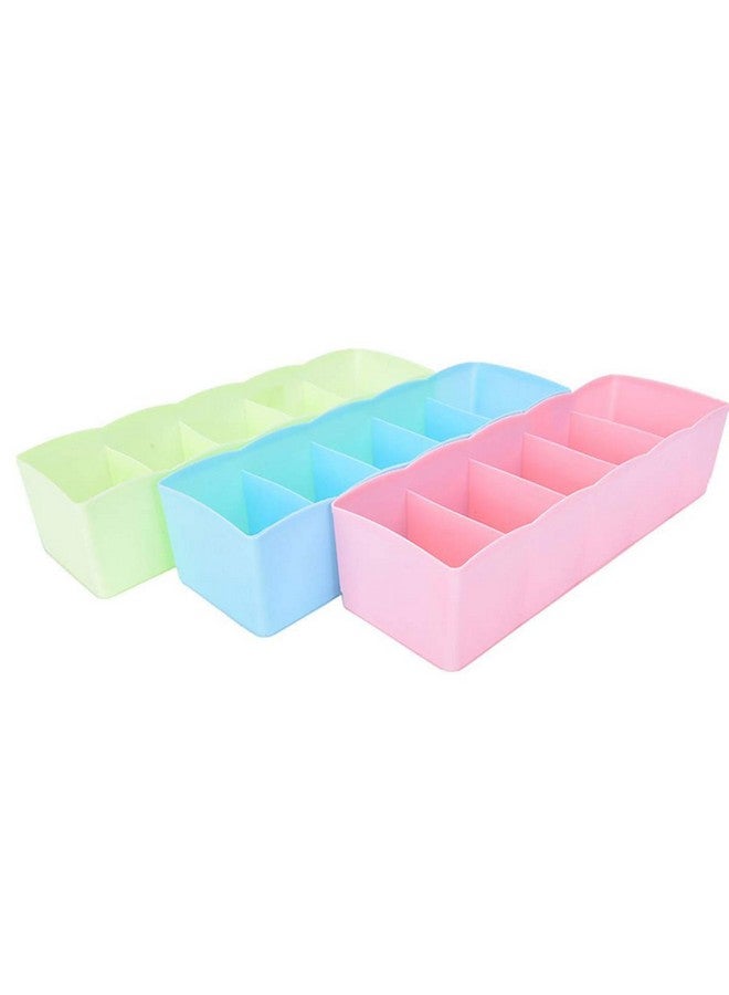 جو هوكد منظم أدراج تخزين بلاستيكي متعدد الأغراض من Go Hooked منظم للجوارب متعدد الاستخدامات ومتين وصغير الحجم وفعال ومتين وموفر للمساحة ومنظم متعدد الوظائف وعملي ومريح مجموعة من 3 قطع متعددة الألوان - Image 1