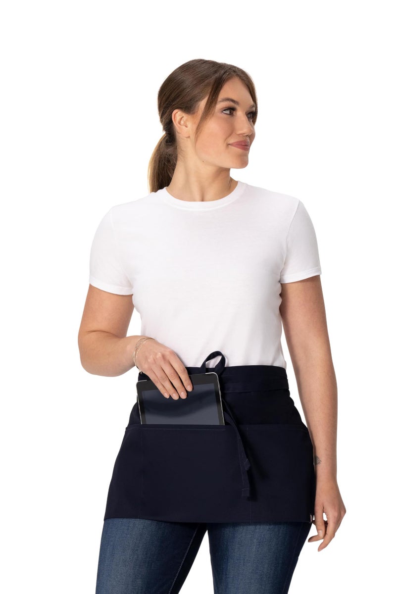Chef Works Unisex Waitress Apron, Navy, One Size - Image 4