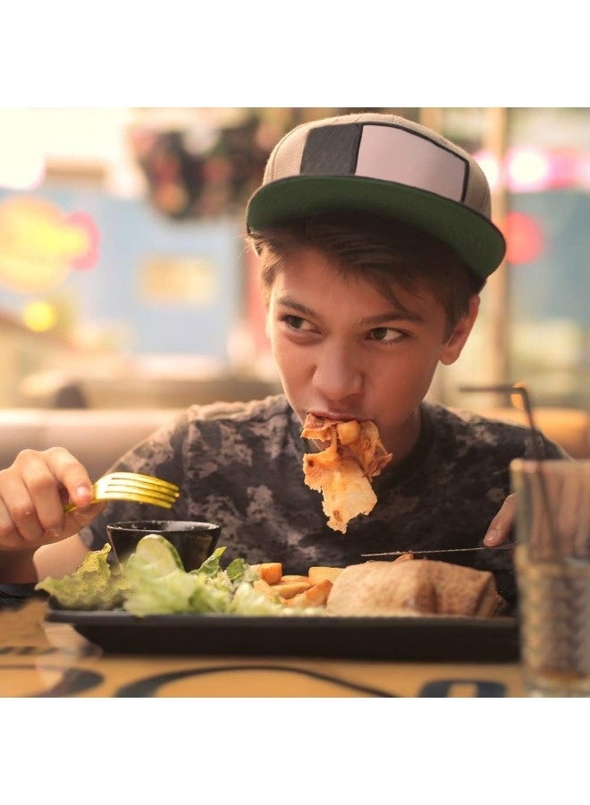 25 شوكة بلاستيكية - شوكة ثقيلة الوزن -7 بوصة (حوالي 17.8 سم) شوكة ذهبية ثقيلة الوزن يمكن التخلص منها - معركة ذهبية بلاستيكية فضية مثالية للحفلات وحفلات الزفاف وعيد الشكر والمطاعم والاستخدام اليومي - Image 3