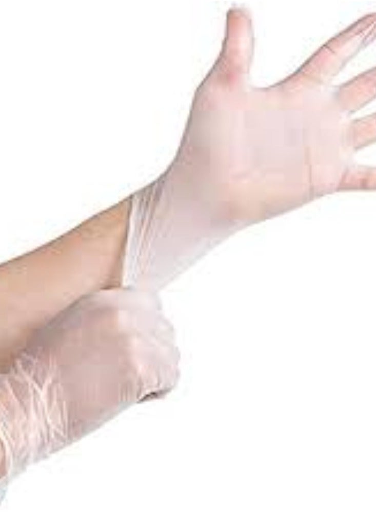 KNP KNP Clear vinyl disposable gloves in XL size are designed for single-use applications where protection and cleanliness are essential.  - Image 1