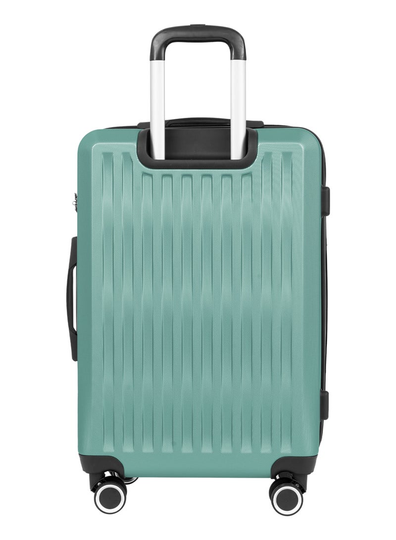 PARAJOHN حقيبة سفر كبيرة نكسوس 28 بوصة - حقيبة ترولي خفيفة الوزن من ABS بوزن 30 كجم مع 4 عجلات دوارة وقفل TSA، لون أخضر غابة - Image 3
