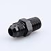 AC PERFORMANCE Male 14 NPT to 6 AN Flare Adapter Straight Aluminum Black - Image 2