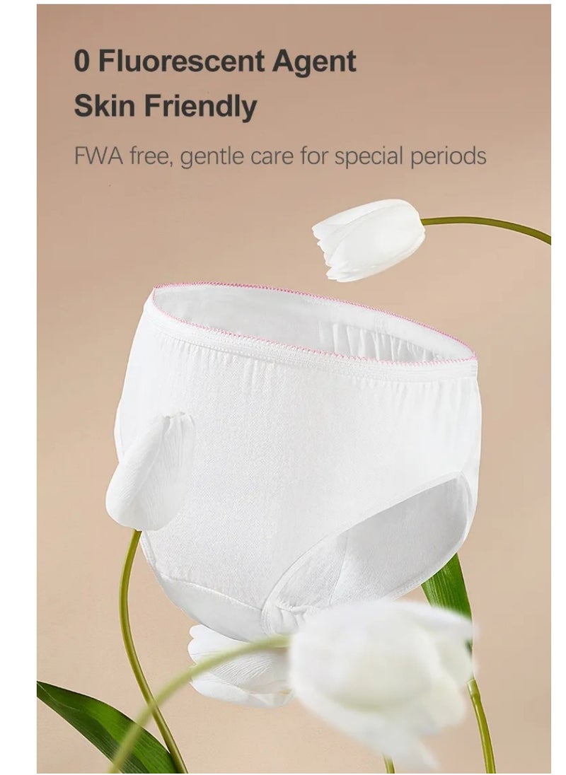 Be a better mom - 4PCS Disposable Panties Underwear for Women Cotton and Individual Sealing Throw Pants Disposable Maternity Briefs for Travel Hospital Business Trip Hotel Spa XL XXL 3XL - Image 1
