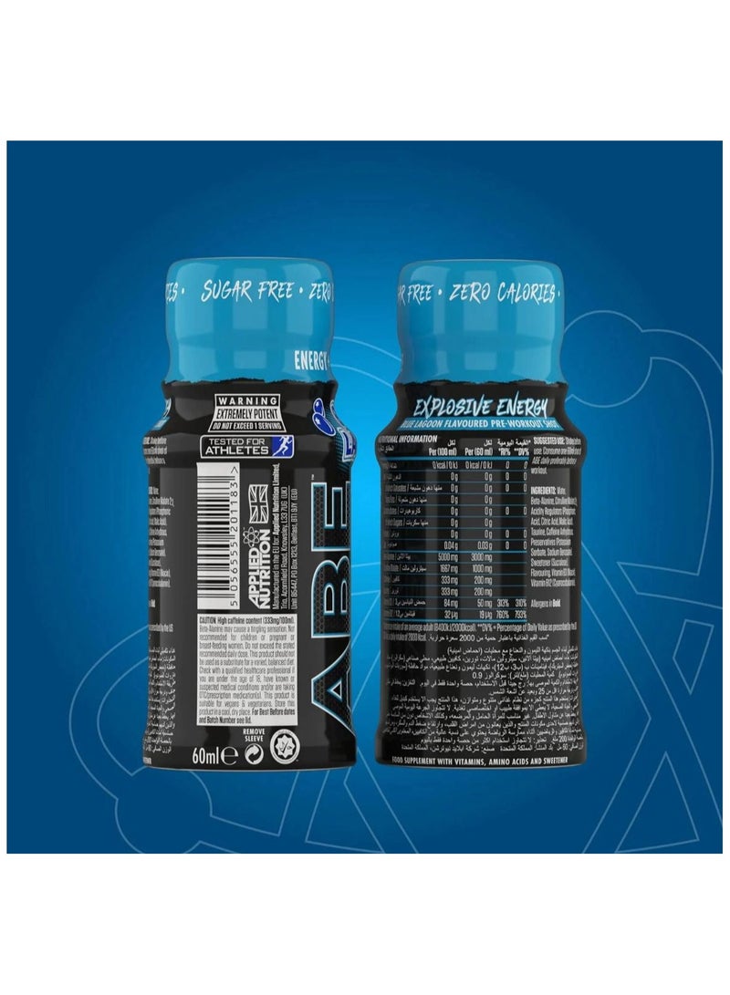 Applied Nutrition Abe Ultimate Pre Workout Shot Blue Lagoon  Flavour 60Ml Pack Of 12 - Image 4