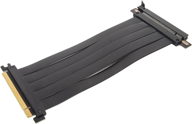 Yosoo PCIE 4.0 X16 Riser Cable 20cm Black High Shielding Flexible 180 Degree Extension - Image 3