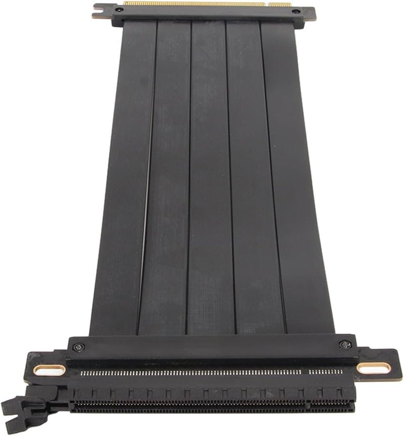 Yosoo PCIE 4.0 X16 Riser Cable 20cm Black High Shielding Flexible 180 Degree Extension - Image 1