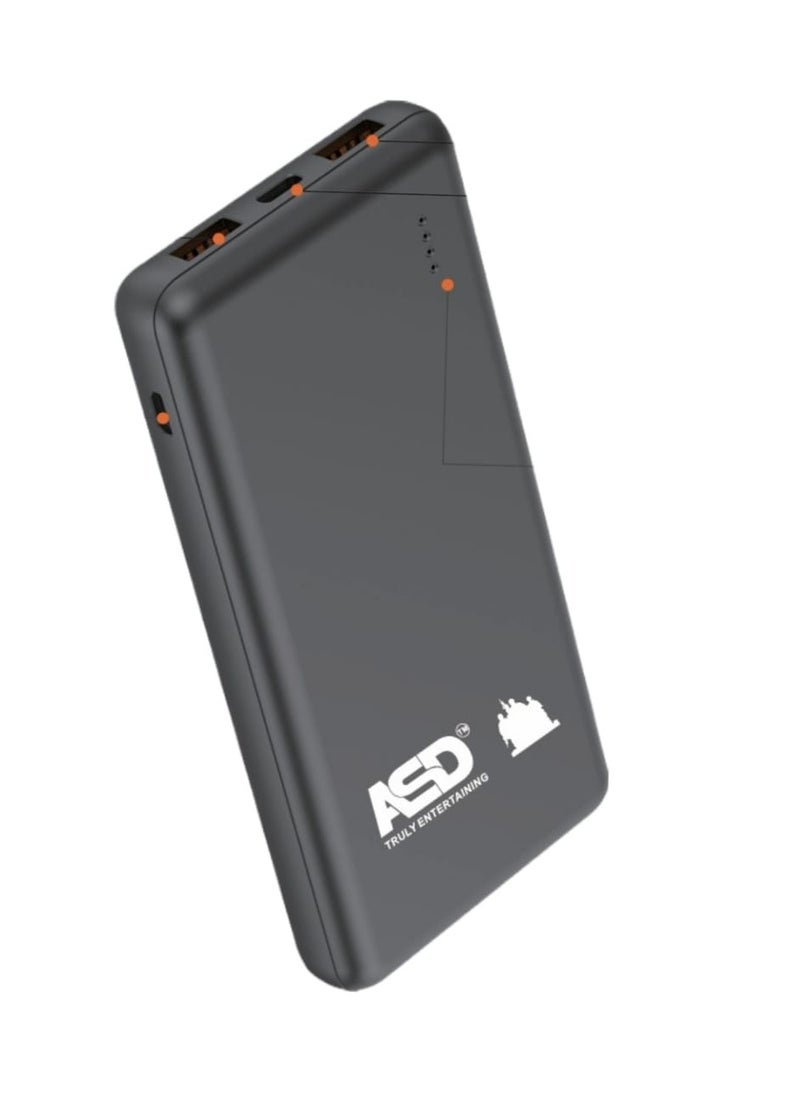 ASD ASD-79 12000mAh Lithium-Polymer Power Bank with Dual USB Output – Universal Compatibility for iOS & Android Devices  - Image 1