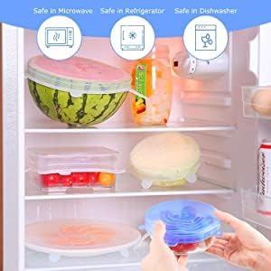 Harman Traders Silicone Food Cover Stretch Lids (6 Pcs Set) Blue - Image 5