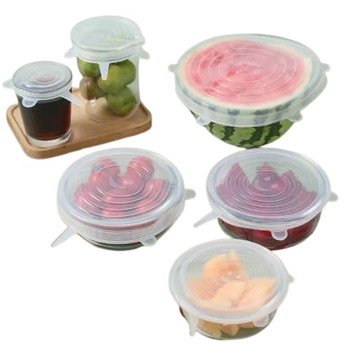 Harman Traders Silicone Food Cover Stretch Lids (6 Pcs Set) Blue - Image 1
