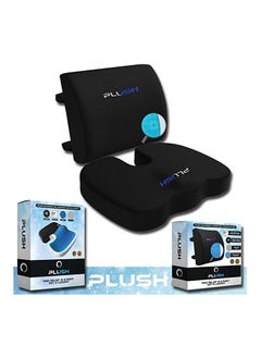 Creative Planet Plush Gel Lumbar Support Pillow for Chair and Memory Foam Coccyx Seat Cushion Reduces Back Pain, Improves Posture Instant Upgrade for Your Chair & Sit Comfortably Longer (Gel Combo)
