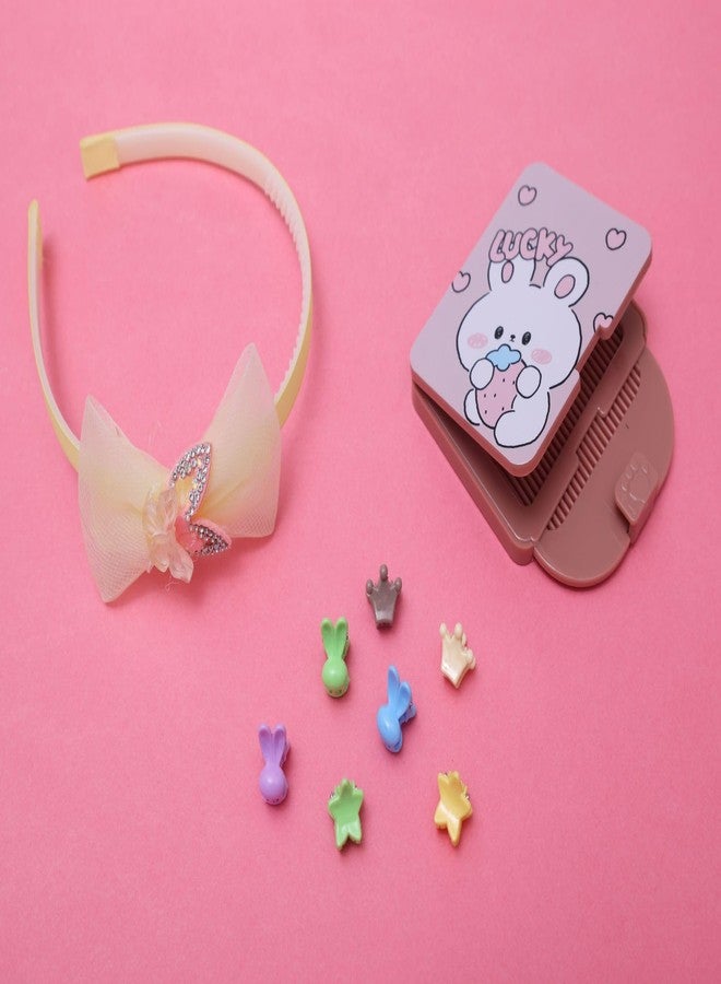 Ilearnngrow Yellow Bow Hair Accessories Set Includes Hair Band, Clips, Hair Clutches Etc (Yellow) - Image 2
