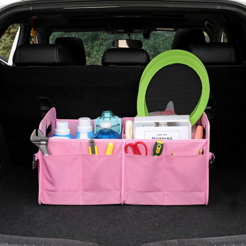 AOKJOY Car Trunk Organizer - Collapsible Multi Compartment Storage with Adjustable Straps for SUV - Image 2