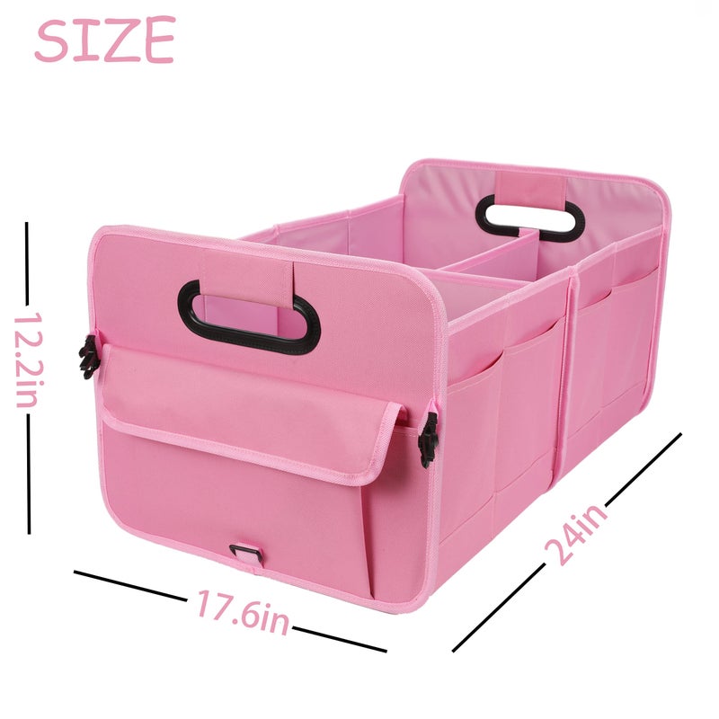 AOKJOY Car Trunk Organizer - Collapsible Multi Compartment Storage with Adjustable Straps for SUV - Image 4