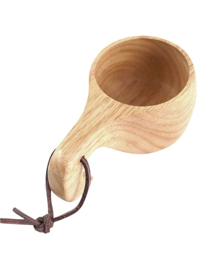 نيبمينينت كوب شاي من الخشب الطبيعي بمقبض بيج - Image 1