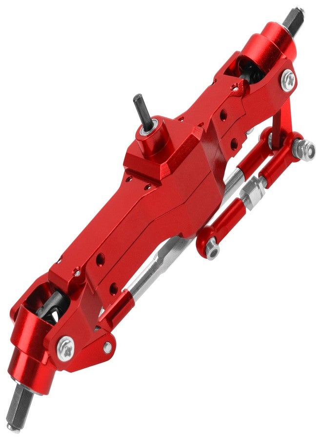 Vgoohobby Aluminum Alloy Front Rear Portal Axle Upgrade Part Compatible with WPL B14 B16 B24 B36 HengLong FeiYu JJRC 1/16 RC Car (Red) - Image 2
