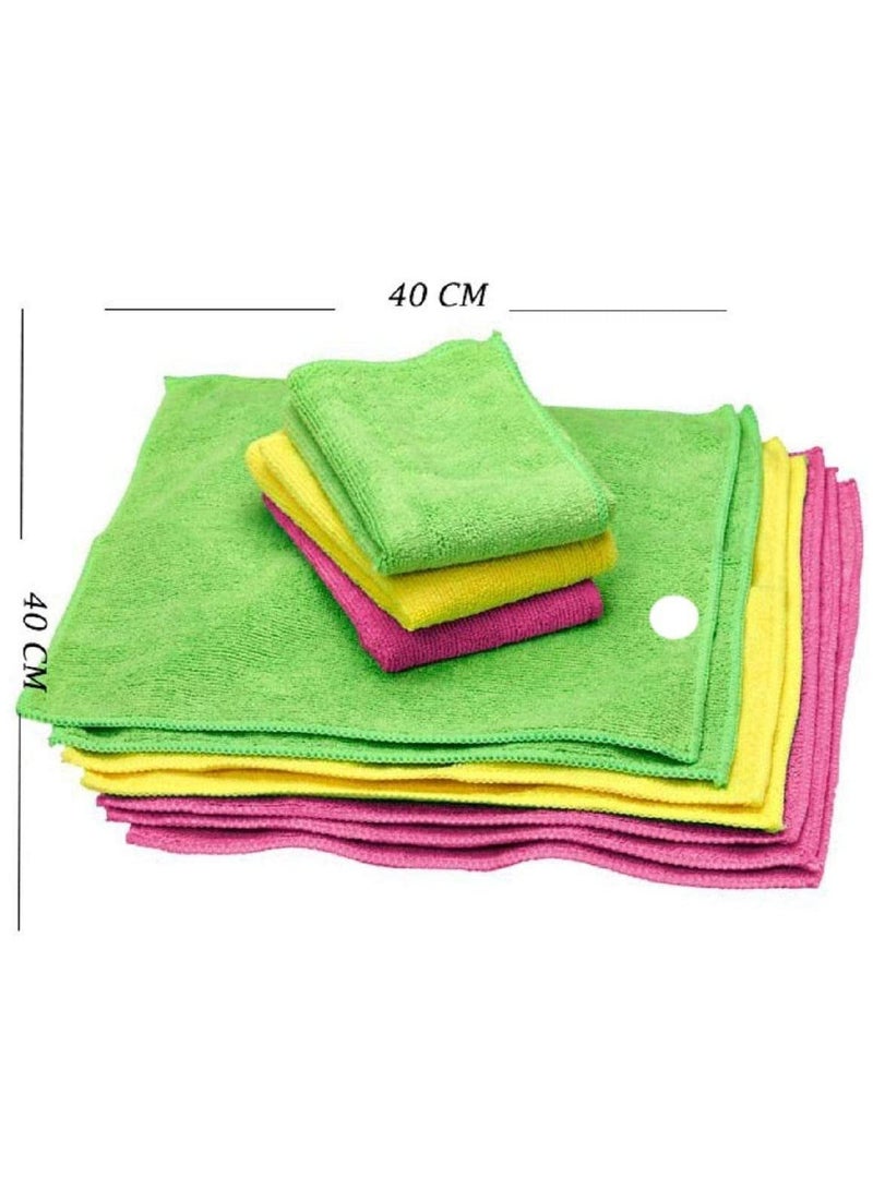 ALSAQER Microfiber Cleaning Cloth 40x40cm (10 Pack). All Purpose Towels for Home Appliance, Kitchen & Washroom. Car Washing & Drying High Absorbent Rags. Reusable, Lint-Free & Streak-Free  - Image 2