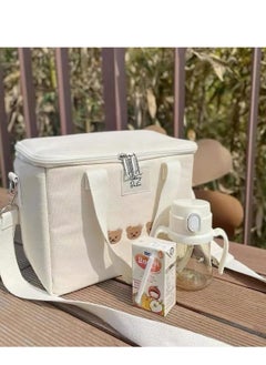 Excefore Kawaii Lunch Bag, Reusable Tote Bag with Straps, Large Picnic Bag, Insulated Bag for Hot or Cold, Waterproof Durable Box, Cute Lunch Box for Kids Teen Women Work School Gifts  - Image 4